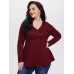 YOINS BASICS Plus Size V  neck Button Design Knitwear