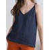 Solid Bowknot Shoulder Strap Cami For Women