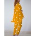 Polka Dot Irregular Hem Elastic Waist Casual Suit